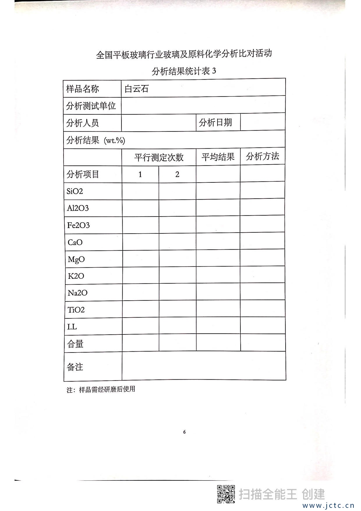 關(guān)于開展第二屆全國平板玻璃行業(yè)原料化學分析對比活動的通知_6.jpg